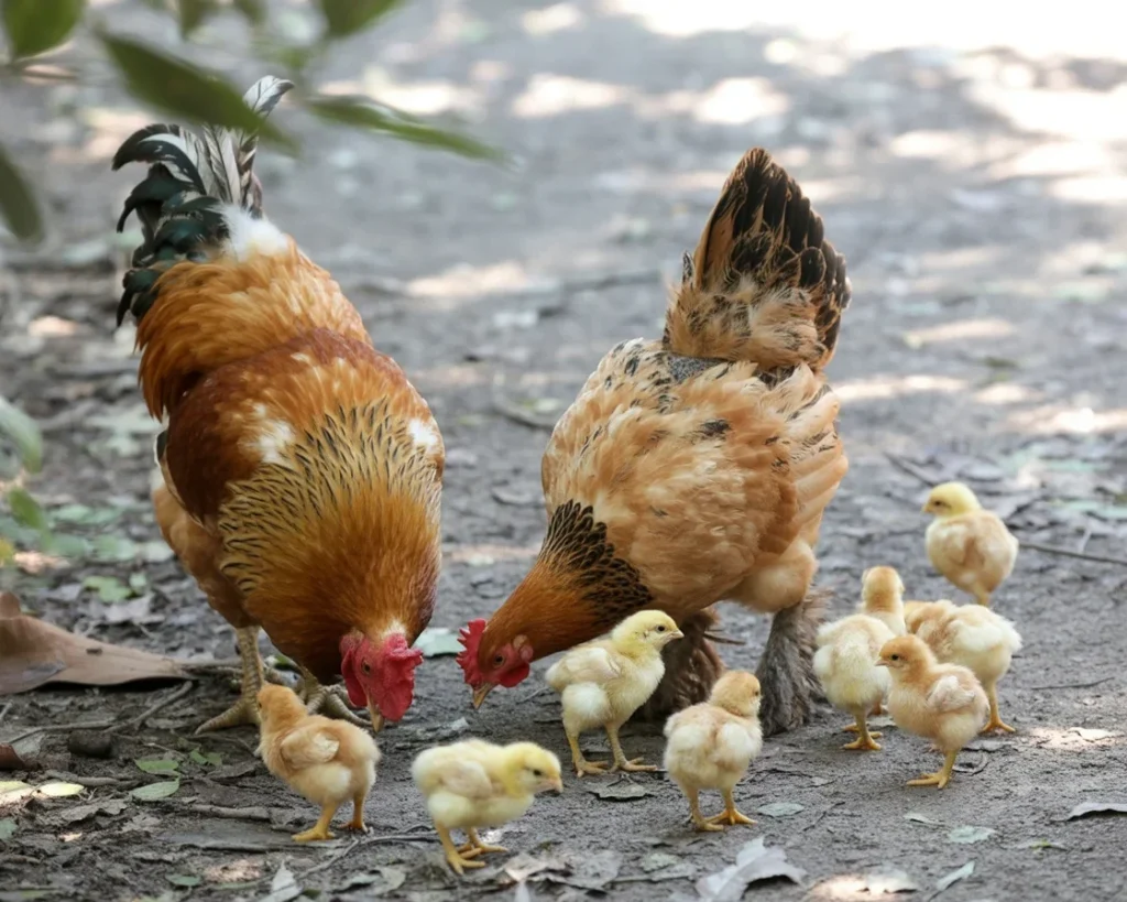 A cat poses a threat to chickens, especially vulnerable young ones.